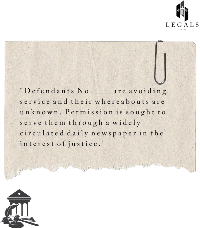 How to Draft an Application for Service of Summons Through Newspaper Publication